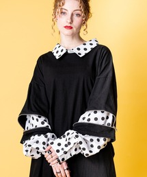 ankoROCK（アンコロック）の「オープンジップフェイクレイヤーバリエーションシャツカットソー（Tシャツ/カットソー）」