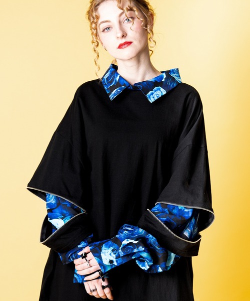 ankoROCK（アンコロック）の「オープンジップフェイクレイヤーバリエーションシャツカットソー（Tシャツ/カットソー・レディース・A/S/Q/R/N/D/J/T/F/O/P/M/U/I/L/C/H/G/K/E/W/V/B・ONE SIZE/ONESIZE）」の20枚目の写真