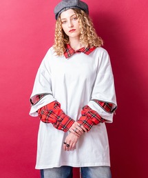 ankoROCK（アンコロック）の「オープンジップフェイクレイヤーバリエーションシャツカットソー（Tシャツ/カットソー）」