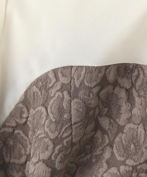 PROPORTION BODY DRESSING（プロポーションボディドレッシング）の「ジャガードドッキングペプラムブラウス / 1213210502（シャツ/ブラウス・レディース・ブラウン/ホワイト/ブラック・SMALL/MEDIUM）」の4枚目の写真