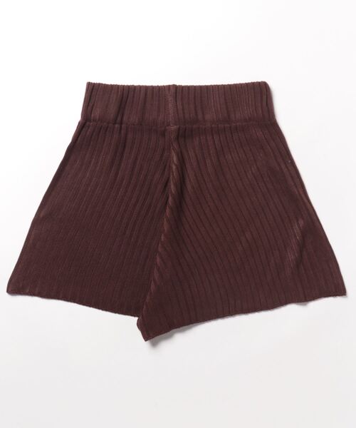 clear（クリア）の「ハイウエストニットショートパンツ （その他パンツ・レディース・杢グレー/アイボリー/ベージュ/ブラック/ブラウン・F）」の8枚目の写真