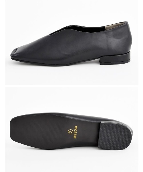 Re:EDIT(リエディ)の「スクエアトゥUカットデザインローヒールパンプス(パンプス・レディース・ゴールド/ブラック/シルバー・SMALL/LARGE/MEDIUM)」の15枚目の写真