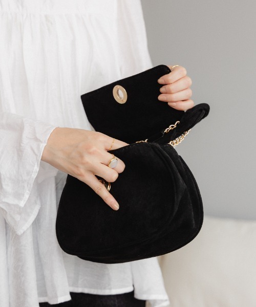 クラシックスエードバッグ（ショルダーバッグ）｜flower（フラワー）