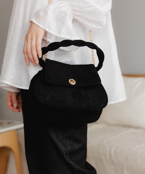 クラシックスエードバッグ（ショルダーバッグ）｜flower（フラワー）