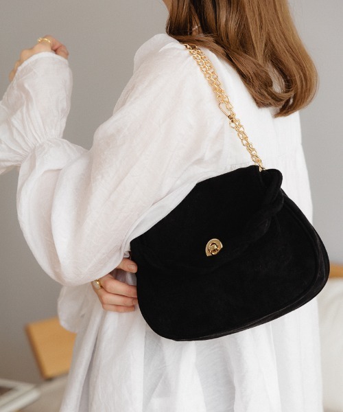 クラシックスエードバッグ（ショルダーバッグ）｜flower（フラワー）