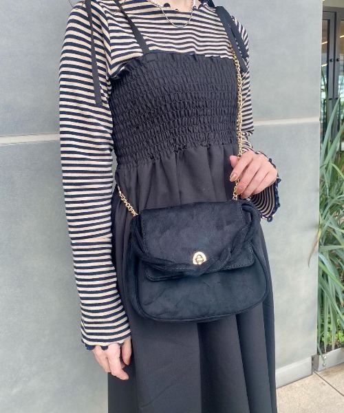 クラシックスエードバッグ（ショルダーバッグ）｜flower（フラワー）