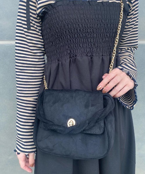 クラシックスエードバッグ（ショルダーバッグ）｜flower（フラワー）