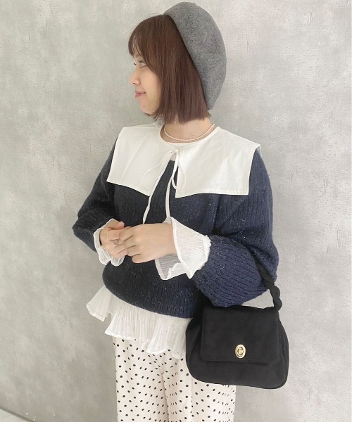 クラシックスエードバッグ（ショルダーバッグ）｜flower（フラワー）