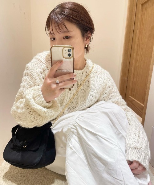 クラシックスエードバッグ（ショルダーバッグ）｜flower（フラワー）