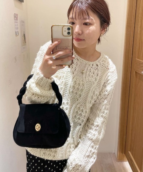 クラシックスエードバッグ（ショルダーバッグ）｜flower（フラワー）