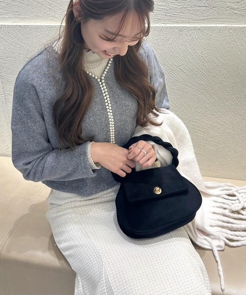 クラシックスエードバッグ（ショルダーバッグ）｜flower（フラワー）