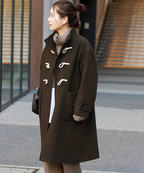 JOURNAL STANDARD(ジャーナルスタンダード)の「エクストラファインウールメルトンダッフルコート(ダッフルコート・レディース・ブラウン/ネイビー・36/38)」の6枚目の写真