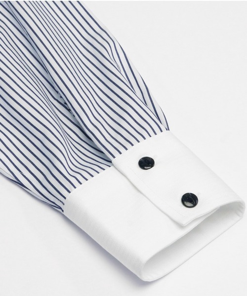 TOKYO SHIRTS（トウキョウシャツ）の「形態安定ノーアイロン 長袖GIBシルエットシャツ（シャツ/ブラウス・レディース・ブルー・FREE）」の3枚目の写真