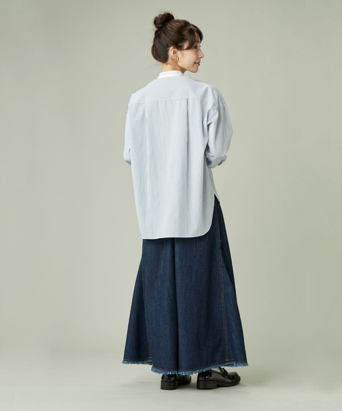 TOKYO SHIRTS（トウキョウシャツ）の「形態安定ノーアイロン 長袖GIBシルエットシャツ（シャツ/ブラウス・レディース・ブルー・FREE）」の11枚目の写真