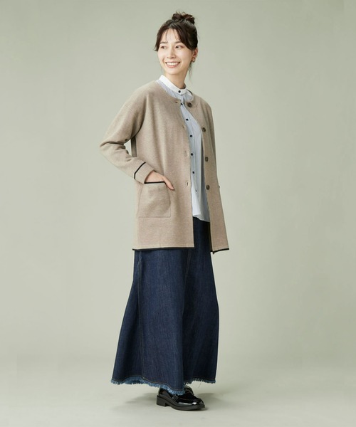 TOKYO SHIRTS（トウキョウシャツ）の「形態安定ノーアイロン 長袖GIBシルエットシャツ（シャツ/ブラウス・レディース・ブルー・FREE）」の12枚目の写真