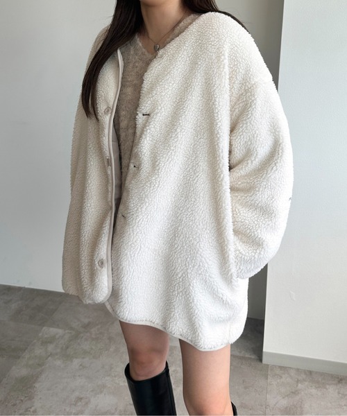 apres jour mignon(アプレジュールミニョン)の「リバーシブルキルティングブルゾン【ZOZOTOWN限定アイテム】(ブルゾン・レディース・ライトベージュ/ブラック/カーキ・フリー/X-LARGE)」の13枚目の写真