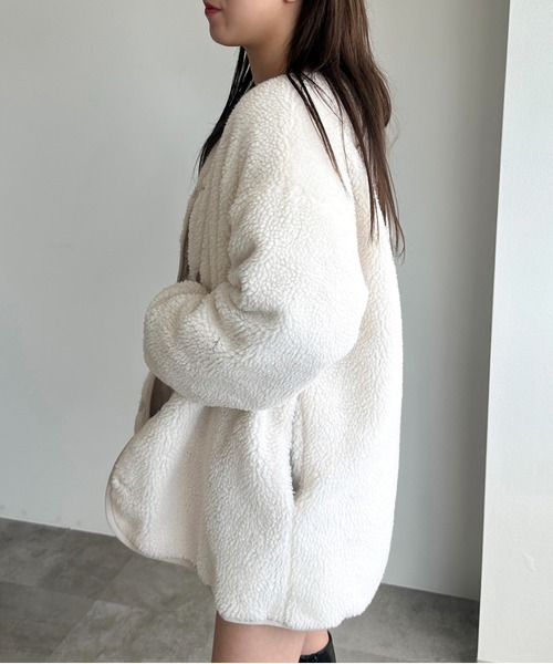 apres jour mignon(アプレジュールミニョン)の「リバーシブルキルティングブルゾン【ZOZOTOWN限定アイテム】(ブルゾン・レディース・ライトベージュ/ブラック/カーキ・フリー/X-LARGE)」の14枚目の写真
