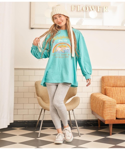 anap mimpi（アナップミンピ）の「スムースタッチ スカート付 レギンス（レギンス/スパッツ・レディース・ブラック/ライトグレー・FREE）」の11枚目の写真