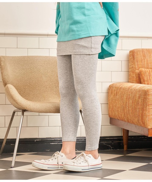 anap mimpi（アナップミンピ）の「スムースタッチ スカート付 レギンス（レギンス/スパッツ・レディース・ブラック/ライトグレー・FREE）」の12枚目の写真