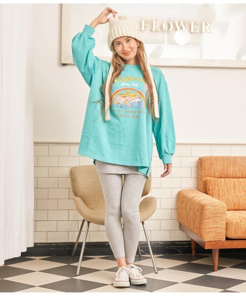 anap mimpi（アナップミンピ）の「スムースタッチ スカート付 レギンス（レギンス/スパッツ・レディース・ブラック/ライトグレー・FREE）」の13枚目の写真