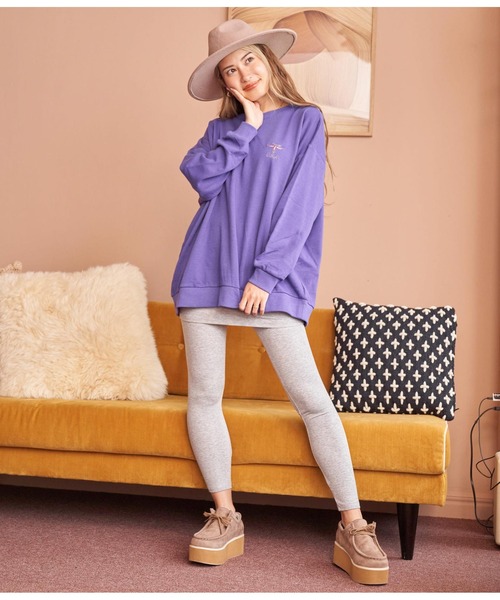 anap mimpi（アナップミンピ）の「スムースタッチ スカート付 レギンス（レギンス/スパッツ・レディース・ブラック/ライトグレー・FREE）」の14枚目の写真