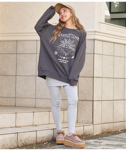 anap mimpi（アナップミンピ）の「スムースタッチ スカート付 レギンス（レギンス/スパッツ・レディース・ブラック/ライトグレー・FREE）」の21枚目の写真