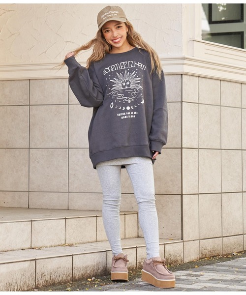 anap mimpi（アナップミンピ）の「スムースタッチ スカート付 レギンス（レギンス/スパッツ・レディース・ブラック/ライトグレー・FREE）」の22枚目の写真