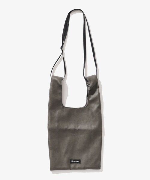 bpr BEAMS（ビーピーアール ビームス ）の「フェイクレザー ショッパー（エコバッグ/サブバッグ・メンズ・ブラック/ミント/サックスブルー/ピンク/ベージュ/グレー/オフホワイト/カーキ・ONE SIZE）」の10枚目の写真