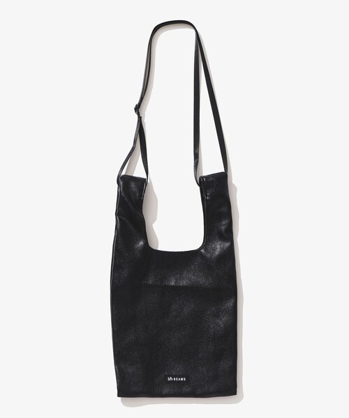 bpr BEAMS（ビーピーアール ビームス ）の「フェイクレザー ショッパー（エコバッグ/サブバッグ・メンズ・ブラック/ミント/サックスブルー/ピンク/ベージュ/グレー/オフホワイト/カーキ・ONE SIZE）」の11枚目の写真