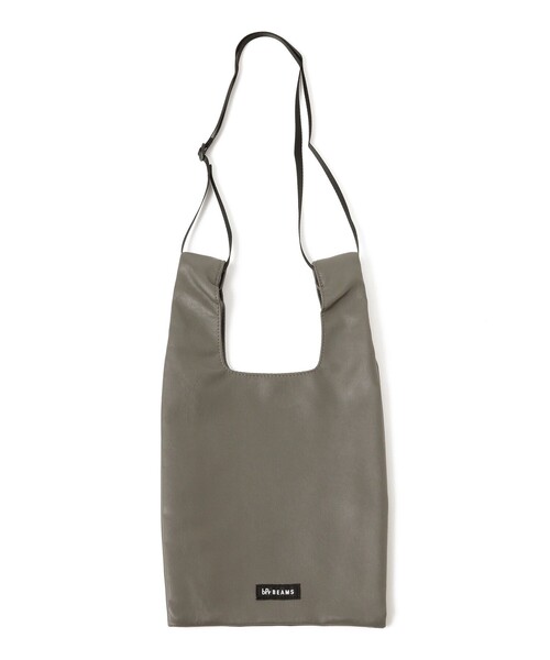 bpr BEAMS（ビーピーアール ビームス ）の「フェイクレザー ショッパー（エコバッグ/サブバッグ・メンズ・ブラック/ミント/サックスブルー/ピンク/ベージュ/グレー/オフホワイト/カーキ・ONE SIZE）」の20枚目の写真