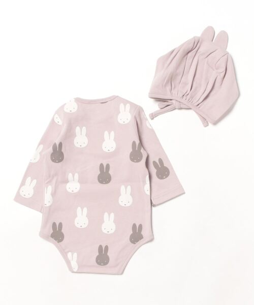 petit main(プティマイン)の「【miffy/シアバター】ロンパース・帽子セット(ロンパース・キッズ・ライトグレー/アイボリー/ライトピンク・70cm/80cm)」の15枚目の写真