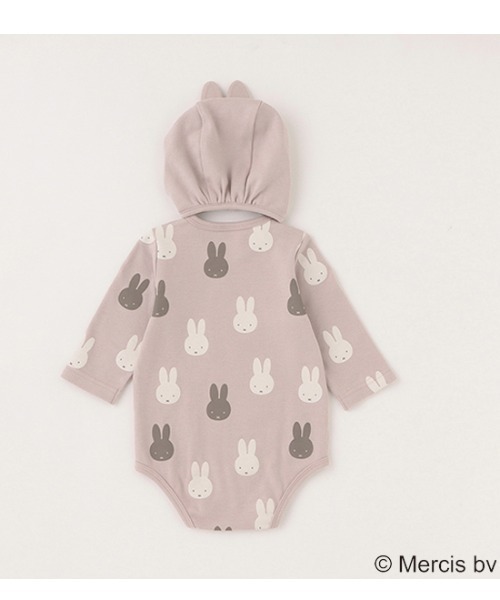 petit main(プティマイン)の「【miffy/シアバター】ロンパース・帽子セット(ロンパース・キッズ・ライトグレー/アイボリー/ライトピンク・70cm/80cm)」の9枚目の写真