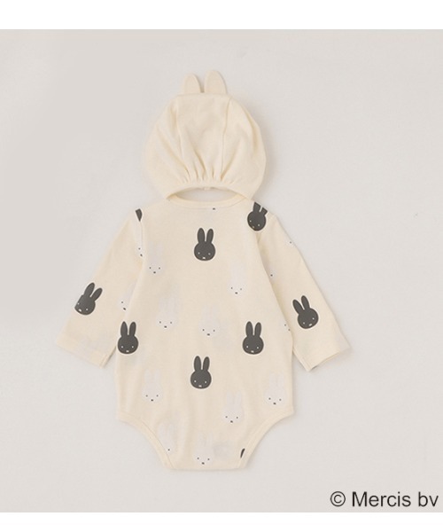 petit main(プティマイン)の「【miffy/シアバター】ロンパース・帽子セット(ロンパース・キッズ・ライトグレー/アイボリー/ライトピンク・70cm/80cm)」の6枚目の写真