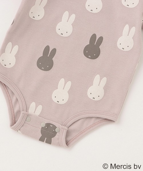 petit main(プティマイン)の「【miffy/シアバター】ロンパース・帽子セット(ロンパース・キッズ・ライトグレー/アイボリー/ライトピンク・70cm/80cm)」の5枚目の写真