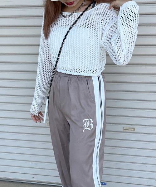 non-hedge(ノンヘッジ)の「ロゴ刺繍ラインジップパンツ(その他パンツ・レディース・チャコールグレー/ブラック/モカ・FREE)」の15枚目の写真