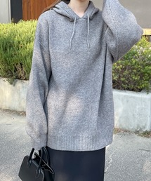 フーディーニットプルオーバー