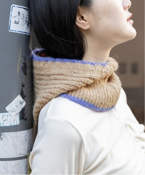 3.3 Field Trip (3.3フィールドトリップ)の「【UNISEX】3.3 Field Trip/ラインバラクラバ(ニットキャップ/ビーニー・レディース・クリーム/チャコール/ブラウン・FREE)」の3枚目の写真