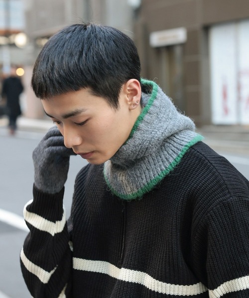 3.3 Field Trip (3.3フィールドトリップ)の「【UNISEX】3.3 Field Trip/ラインバラクラバ(ニットキャップ/ビーニー・レディース・クリーム/チャコール/ブラウン・FREE)」の2枚目の写真