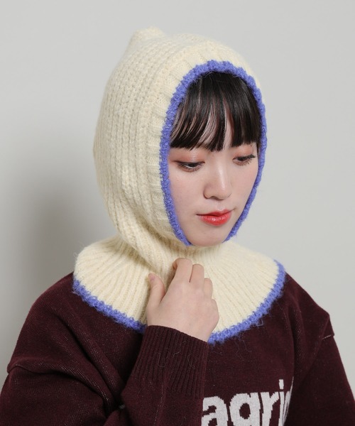 3.3 Field Trip (3.3フィールドトリップ)の「【UNISEX】3.3 Field Trip/ラインバラクラバ(ニットキャップ/ビーニー・レディース・クリーム/チャコール/ブラウン・FREE)」の1枚目の写真