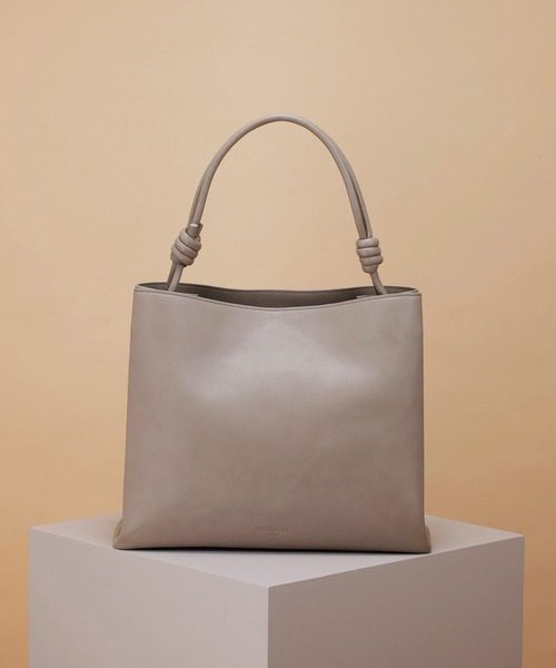 TREASURE TOPKAPI（トレジャートプカピ）の「【TREASURE TOPKAPI】ノットデザイン ハンドル トート バッグ（トートバッグ・レディース・ブラック/ベージュ/グレイッシュベージュ/ライトグレー/グレイッシュブルー・FREE）」の5枚目の写真