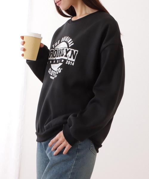 Lace Ladies(レースレディース)の「オーバー サイズ アメカジ プリント プルオーバー(スウェット・レディース・グリーン/ライトグレー/ダークグレー/ブラック/アイボリー/ブルー・XL/M)」の8枚目の写真