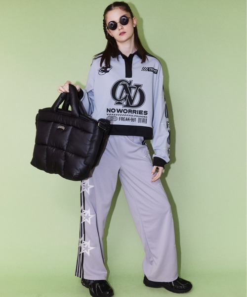 【古着】キャンディストリッパー PLEATS LAYERED PANTS グレー LACE UP LAYERED PANTS | Candy Stripper（キャンディ