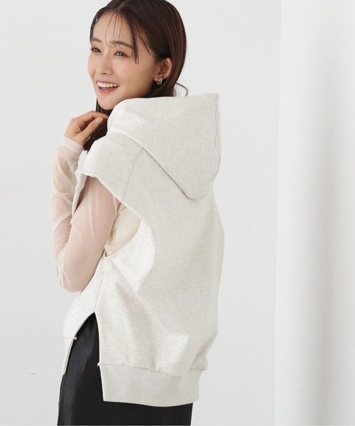 N.（N. Natural Beauty Basic）（エヌエヌナチュラルビューティーベーシック）の「◆ドロップショルダーフードパーカー（パーカー・レディース・チャコール/オートミール・MEDIUM）」の22枚目の写真