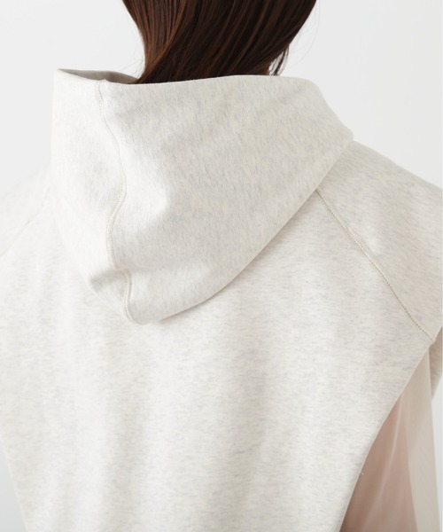 N.（N. Natural Beauty Basic）（エヌエヌナチュラルビューティーベーシック）の「◆ドロップショルダーフードパーカー（パーカー・レディース・チャコール/オートミール・MEDIUM）」の14枚目の写真