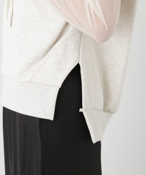 N.（N. Natural Beauty Basic）（エヌエヌナチュラルビューティーベーシック）の「◆ドロップショルダーフードパーカー（パーカー・レディース・チャコール/オートミール・MEDIUM）」の20枚目の写真