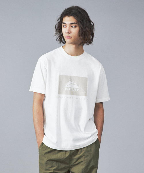 KELTY（ケルティ）の「【KELTY/ケルティ】フロントプリントロゴTシャツ（Tシャツ/カットソー・メンズ・ホワイト/ブラック・M/L）」の2枚目の写真