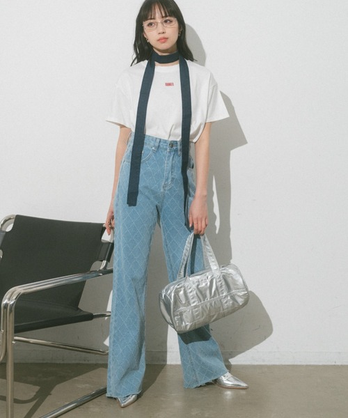 VANNIE U（ヴァニーユー）の「ベーシックロゴＴシャツ（Tシャツ/カットソー・レディース・ブラック/レッド/ホワイト・FREE）」の7枚目の写真