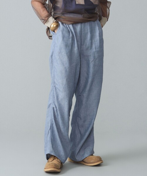 BEAMS BOY(ビームスボーイ)の「maturely / Linen Blend Work Easy Pants(その他パンツ・レディース・ピンク/ブルー系その他2・ONE SIZE)」の1枚目の写真