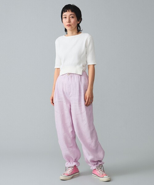 BEAMS BOY(ビームスボーイ)の「maturely / Linen Blend Work Easy Pants(その他パンツ・レディース・ピンク/ブルー系その他2・ONE SIZE)」の3枚目の写真