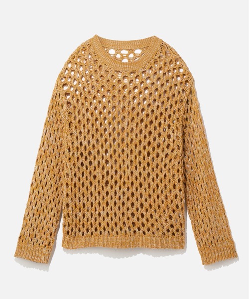 HARE（ハレ）の「オーバーメッシュニットプルオーバー(HARE)（ニット/セーター・メンズ・イエロー/パープル/ブラック/グレー・SMALL/MEDIUM）」の4枚目の写真